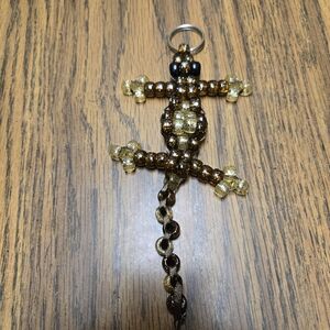 New Hand Made Gecko Beaded Keychain.